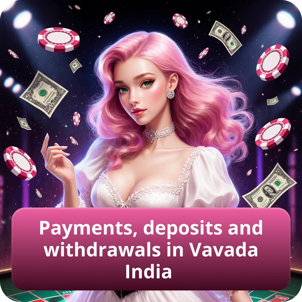 Payments, deposits and withdrawals in Vavada India